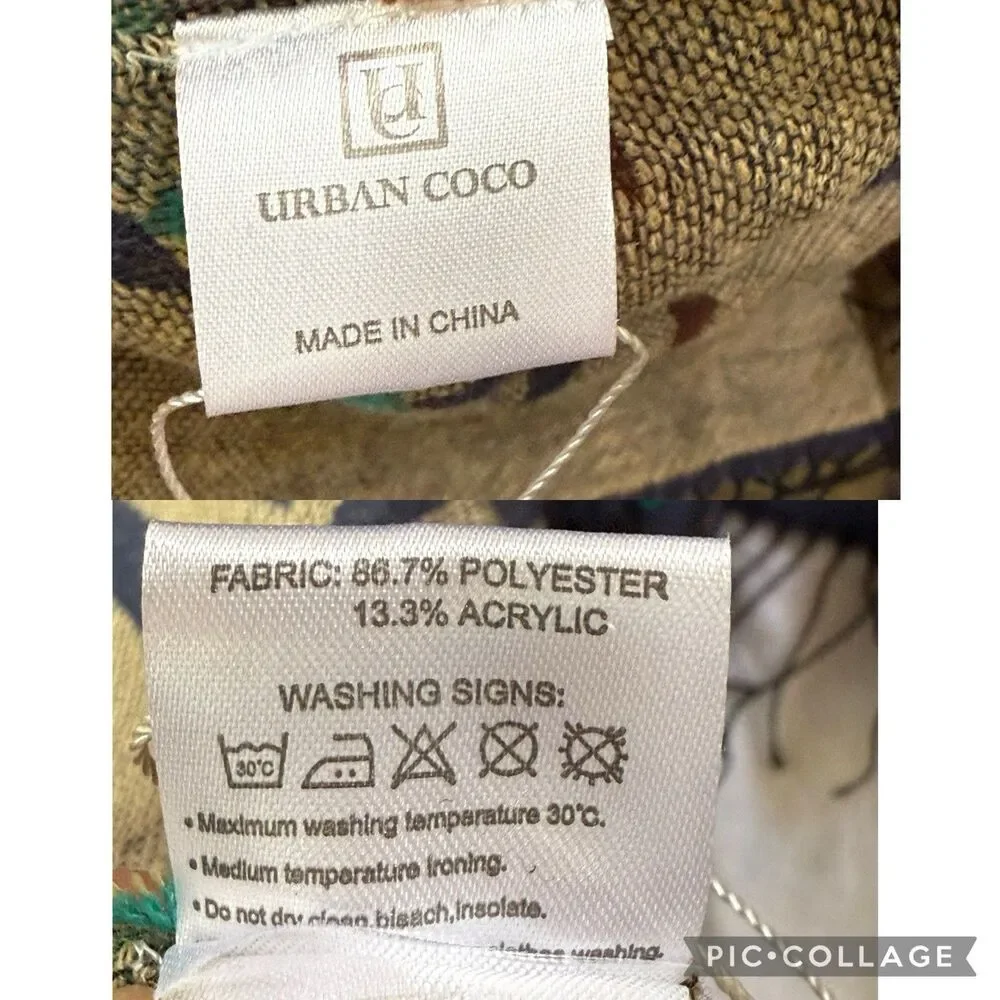 Urban CoCo Shawl Poncho‎ Wrap Cape Reversible Fringe Tassel Aztec Western